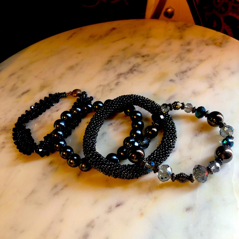Blue bracelet set